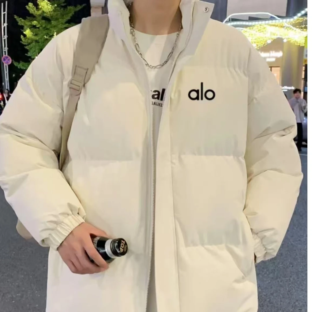 alo保暖短款棉衣防水棉服ins厚款潮流面包服立领直下摆