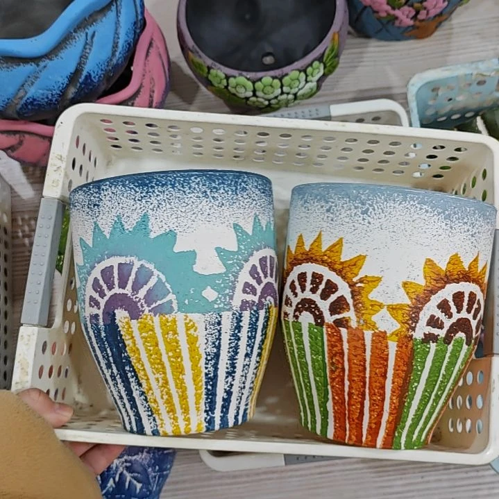 陶吸水透气的白陶花盆凑满12发货