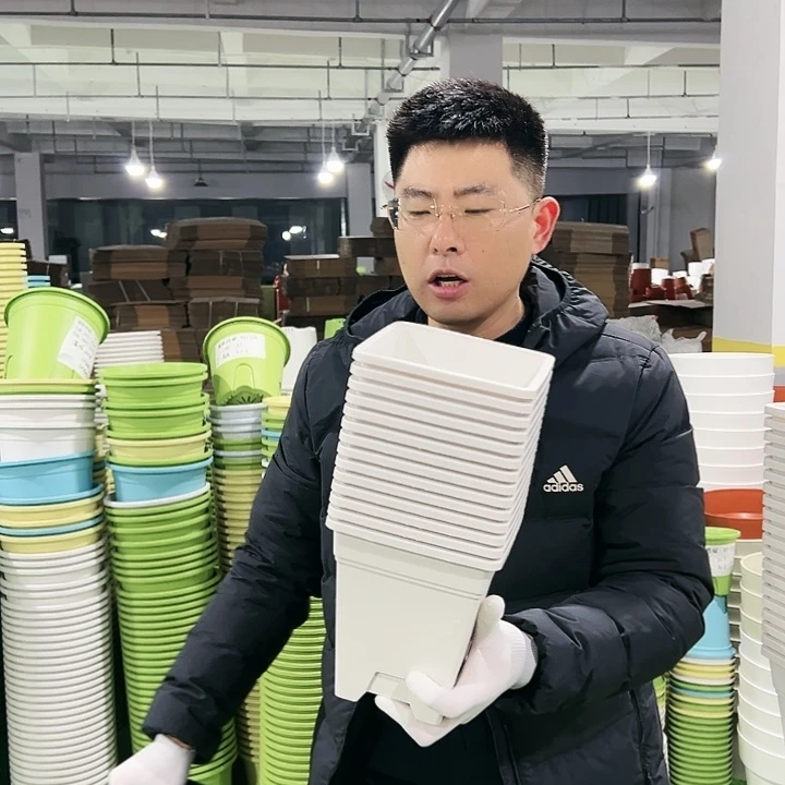 正品方盆口16高18白色5只无托