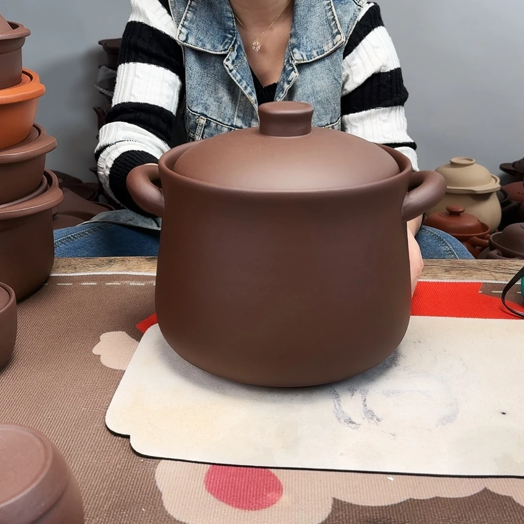 紫砂砂锅6升正品无暇