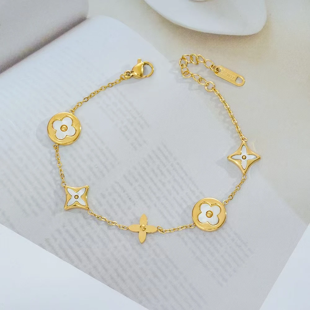 钛钢手链 五花手链简约百搭小众时尚经典通勤轻奢素款高级感手饰