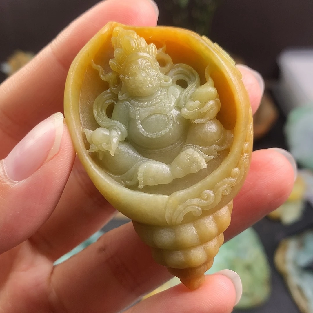 定制翡翠未镶嵌黄财