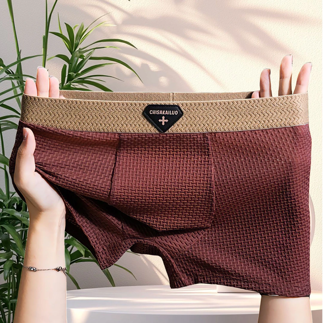 NESILO男士内裤透气内档凉感四角裤男生潮流运动游泳速干平角裤