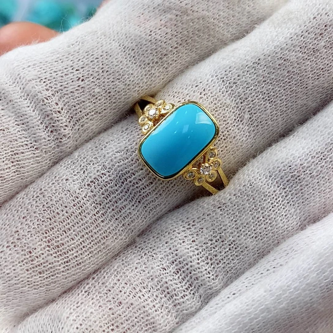 绿松石配饰18K金镶嵌