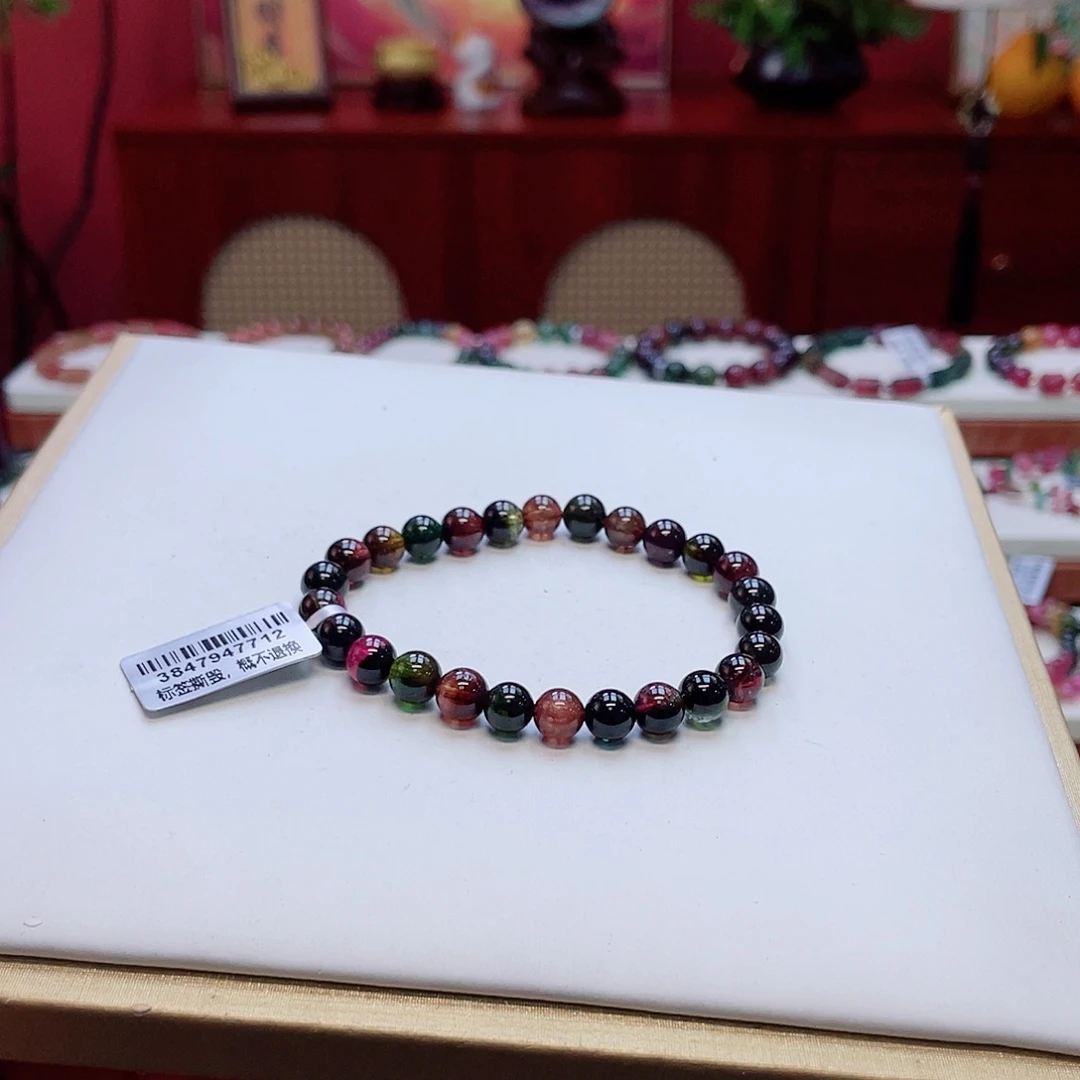 碧玺未镶嵌手串多样性发其一