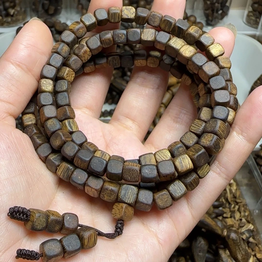 手串沉香多圈方糖珠老料18.3克