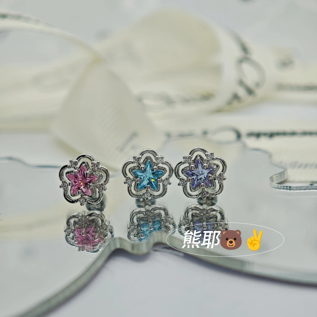 钛钢耳饰 星星花园耳骨钉 小众耳钉钛钢耳钉爆闪耳钉耳骨钉耳锅钉