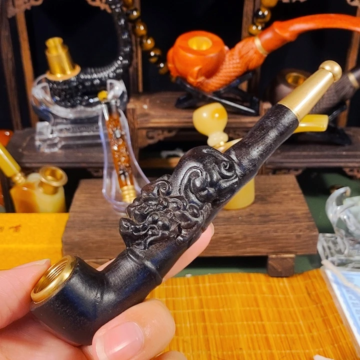 高端定制金丝楠木烟嘴