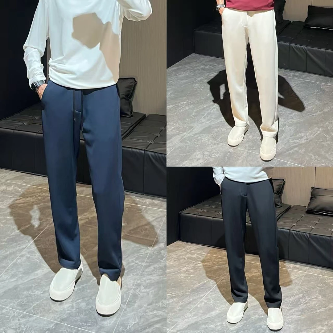 【垂 弹 软】25新品 零触感 350克莫代尔75D空气层直筒休闲裤男士