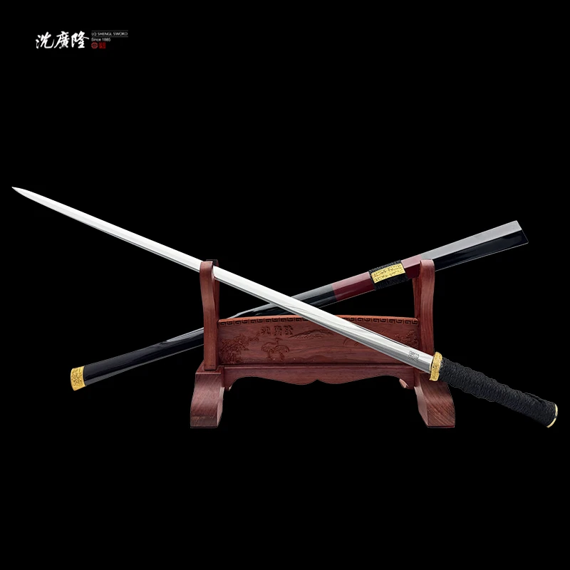 龙泉沈广隆-汉风剑 花纹钢 宝剑 未开刃