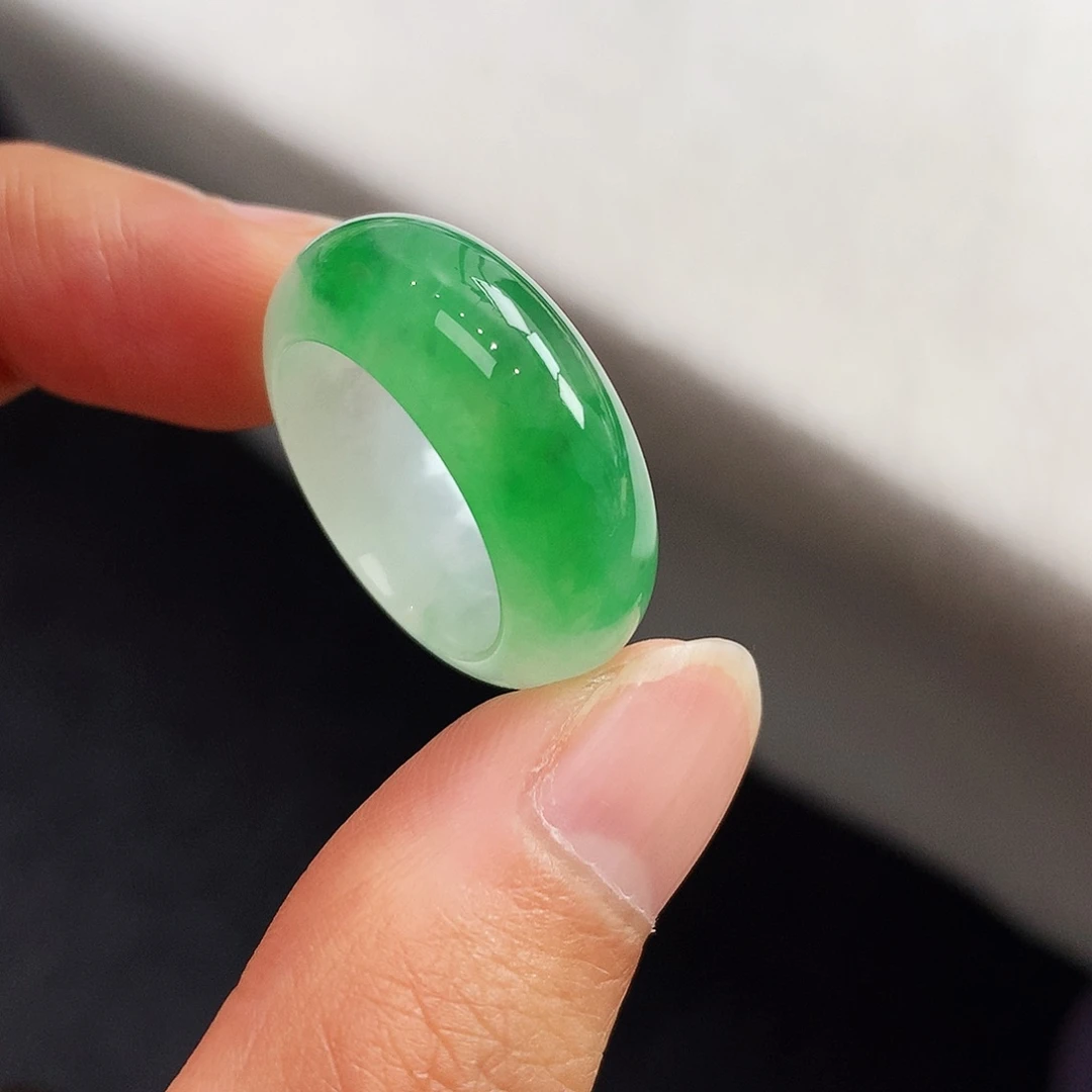 翡翠未镶嵌戒指13-14号
