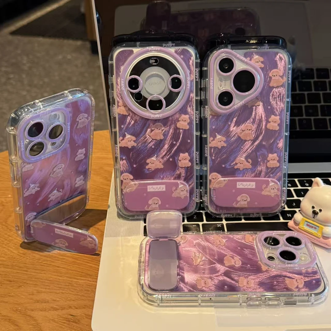 奥菲顿帽子狗狗镜子支架适用苹果16羽纱手机壳华为vivo小米15oppo