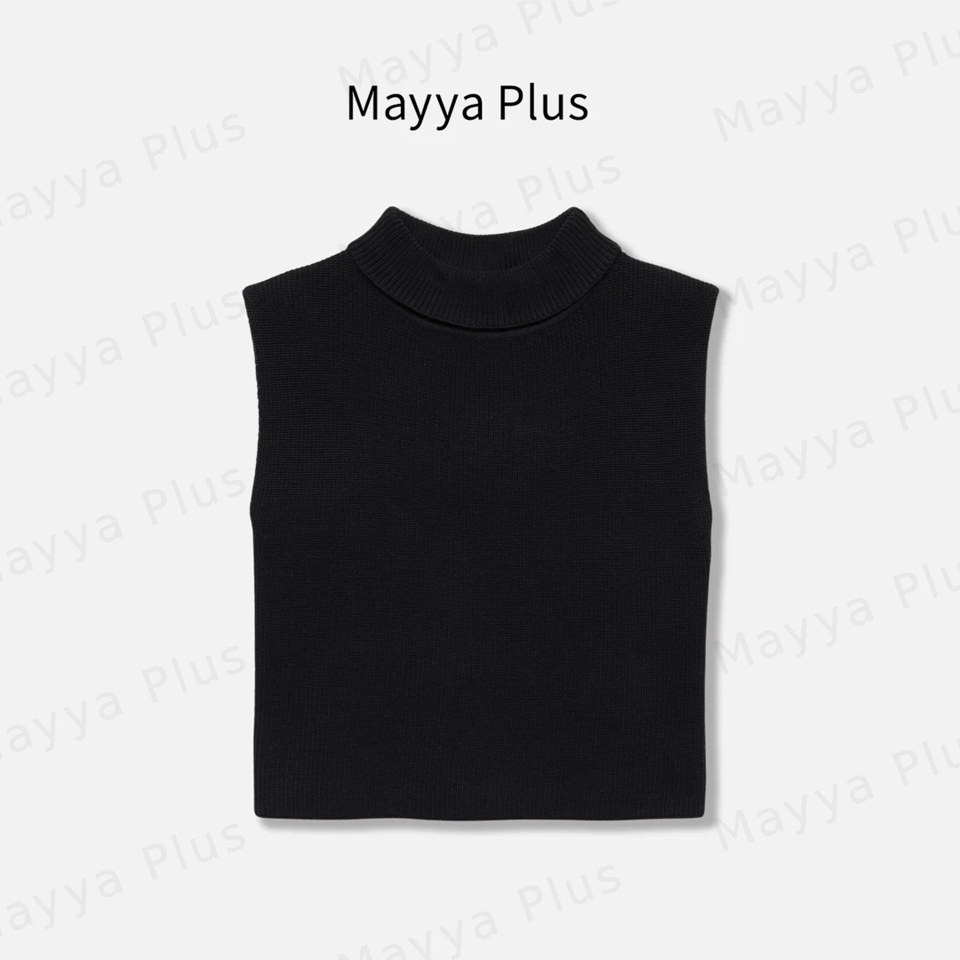 【赫丽斯】Mayya Plus麦芽定制气质显瘦流光风无袖针织毛衣32536930