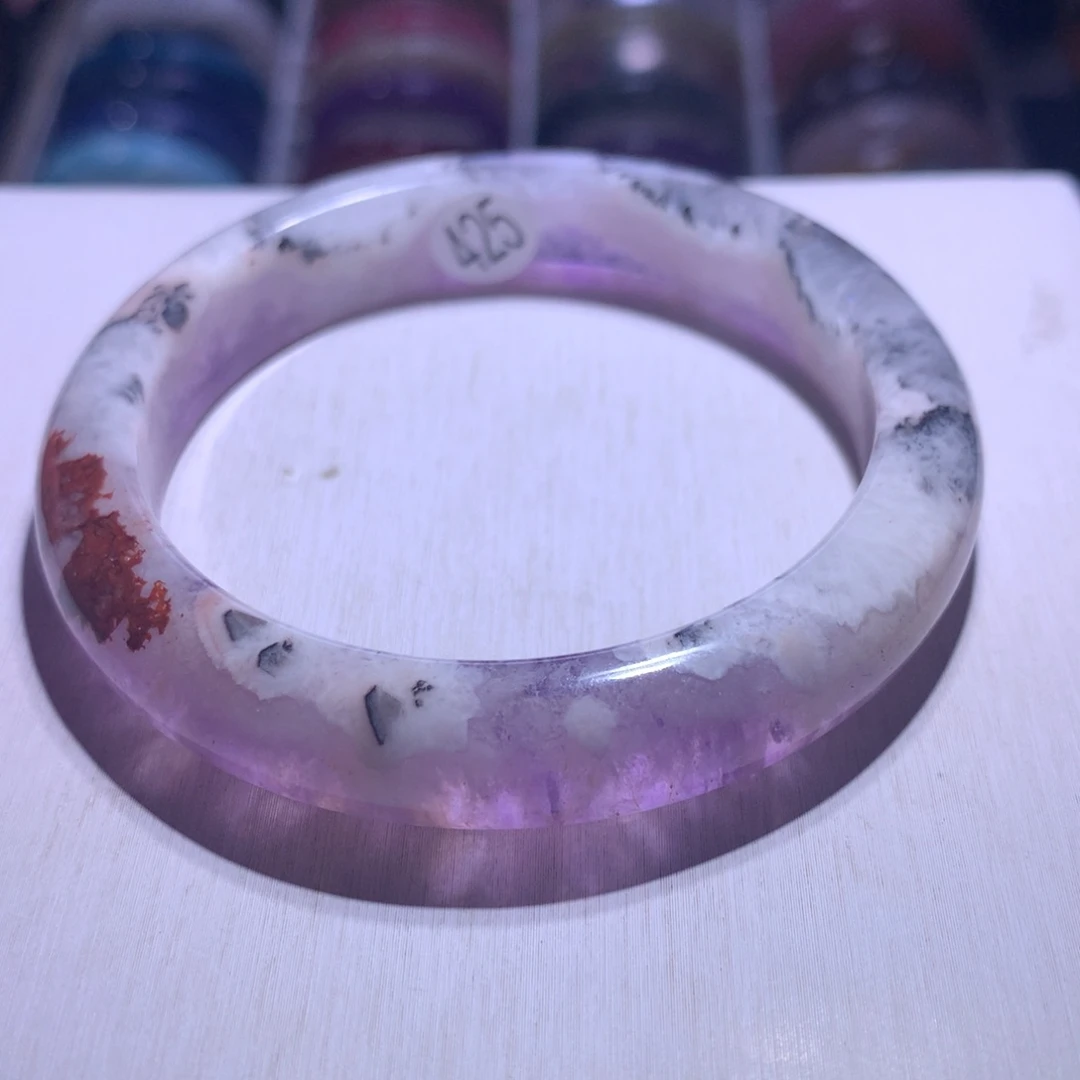 水晶银S925镶嵌手镯极光57.4圈425