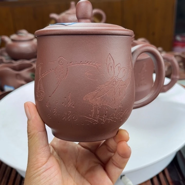 紫砂茶壶紫砂花茶
