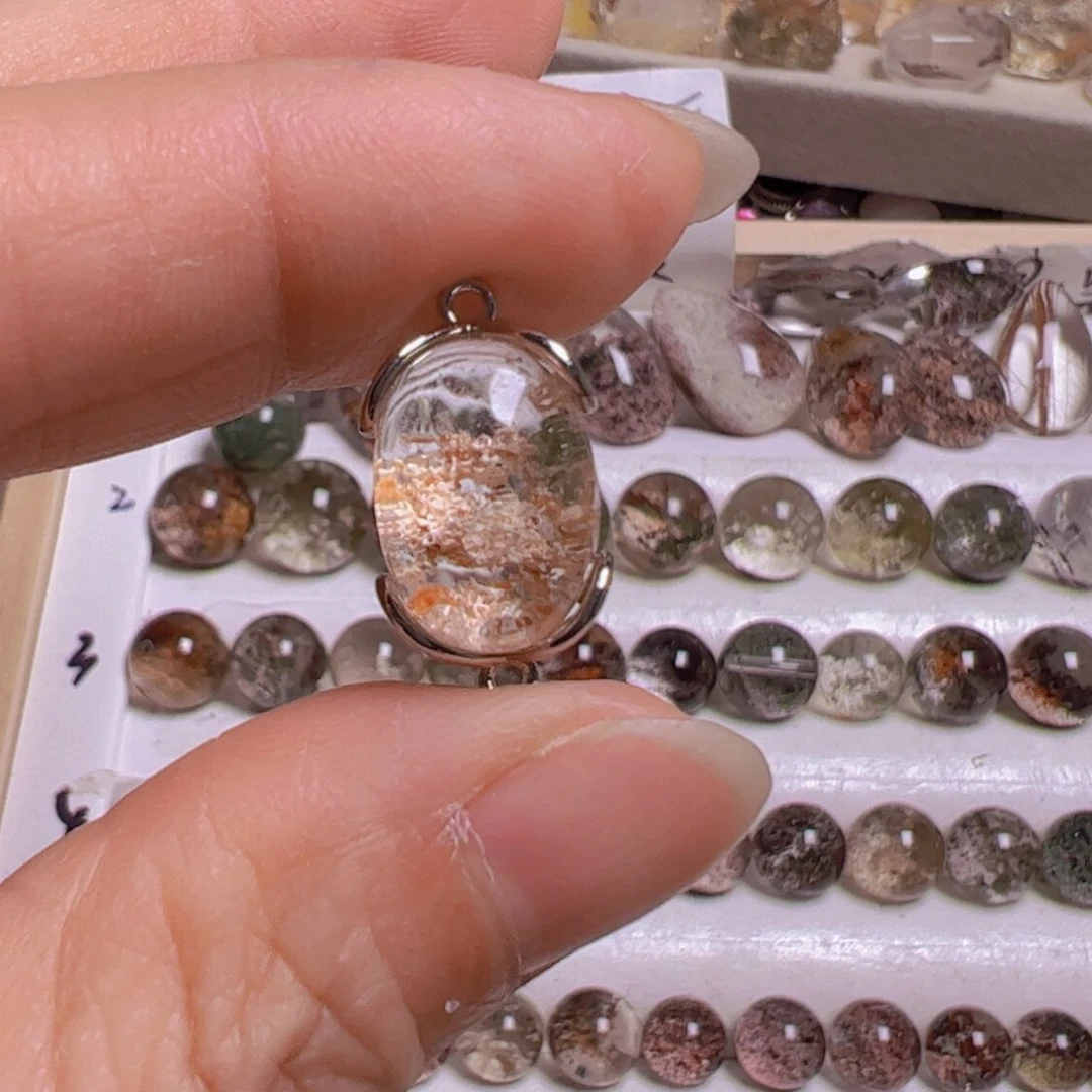 水晶手链银S800镀金镶嵌小****
