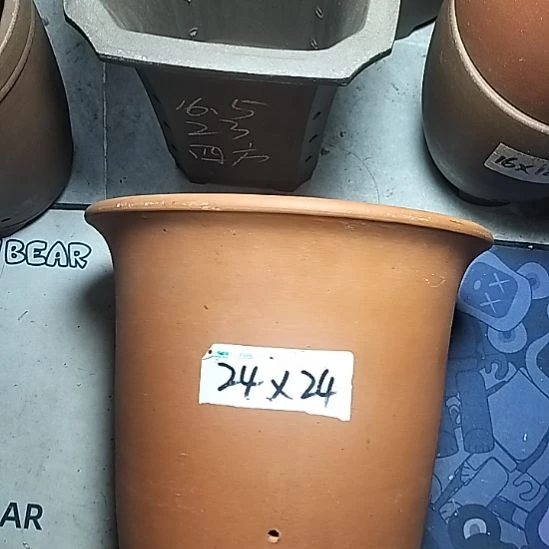 红泥特大金钟两个花盆