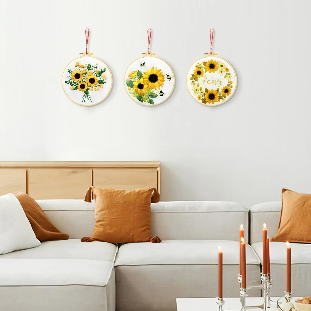 爱阁刺绣十字绣花卉与蜜蜂合集新款仿真小清新花卉客厅装饰手工绣