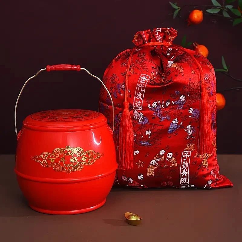 子孙桶袋子陪嫁结婚用的喜桶实木马桶孑孙筒婚庆用大号木头痰盂