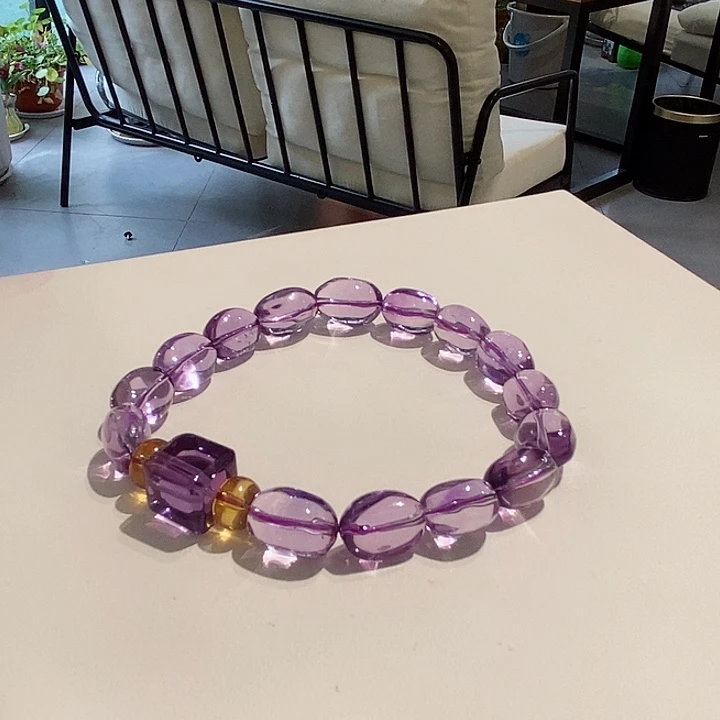 水晶手链未镶嵌手链紫水晶