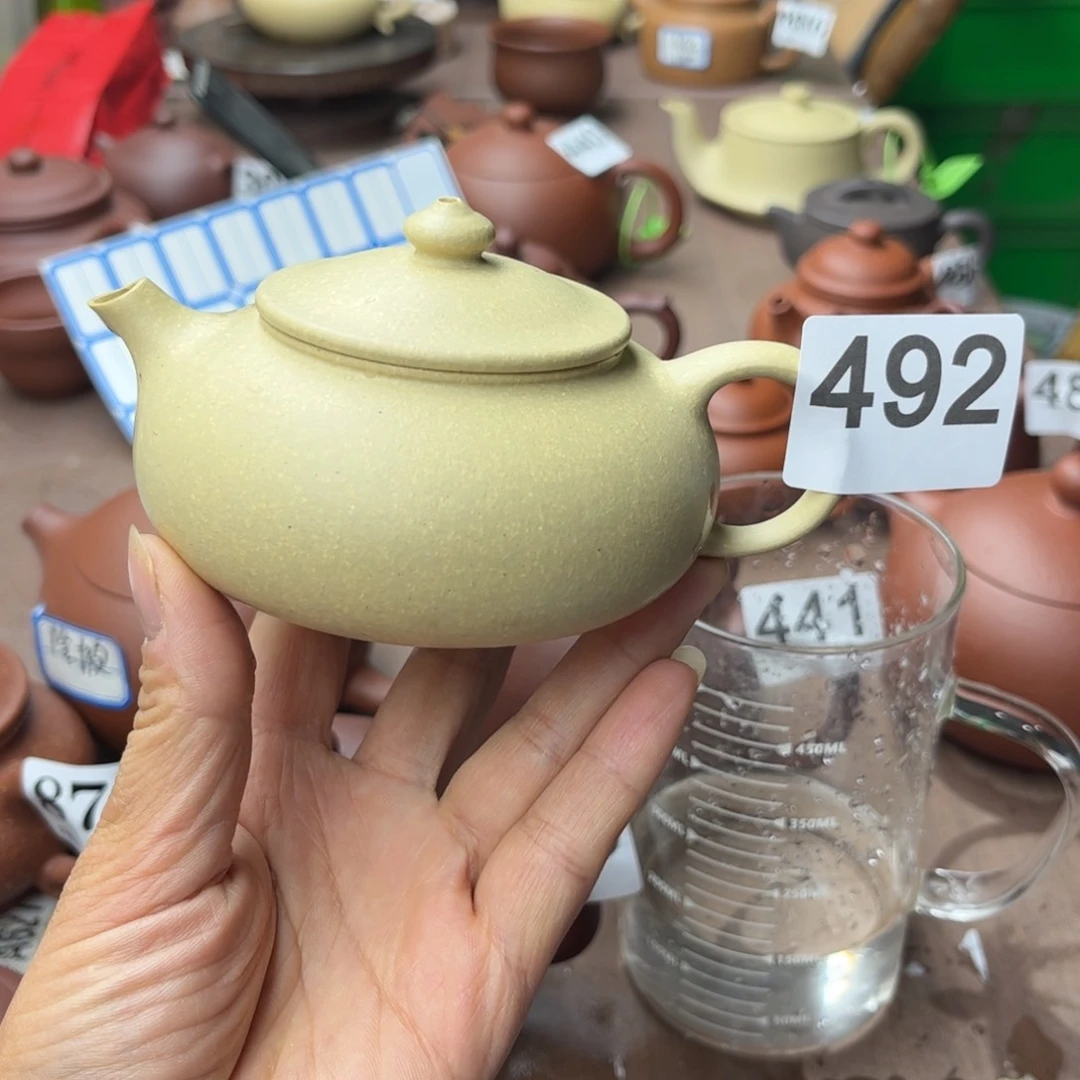 紫砂茶壶本绿瑕疵180cc