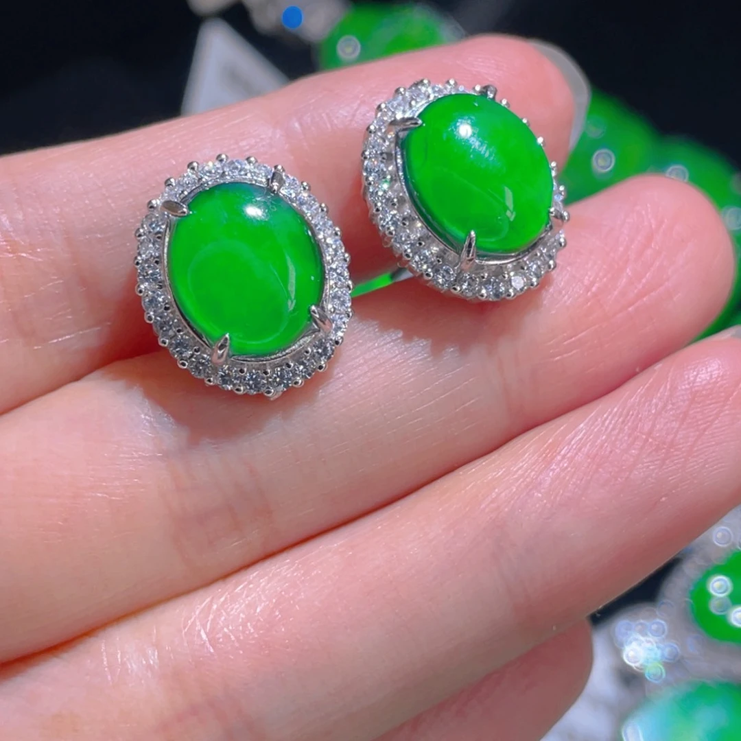 翡翠吊坠(不含链)银S925镶嵌