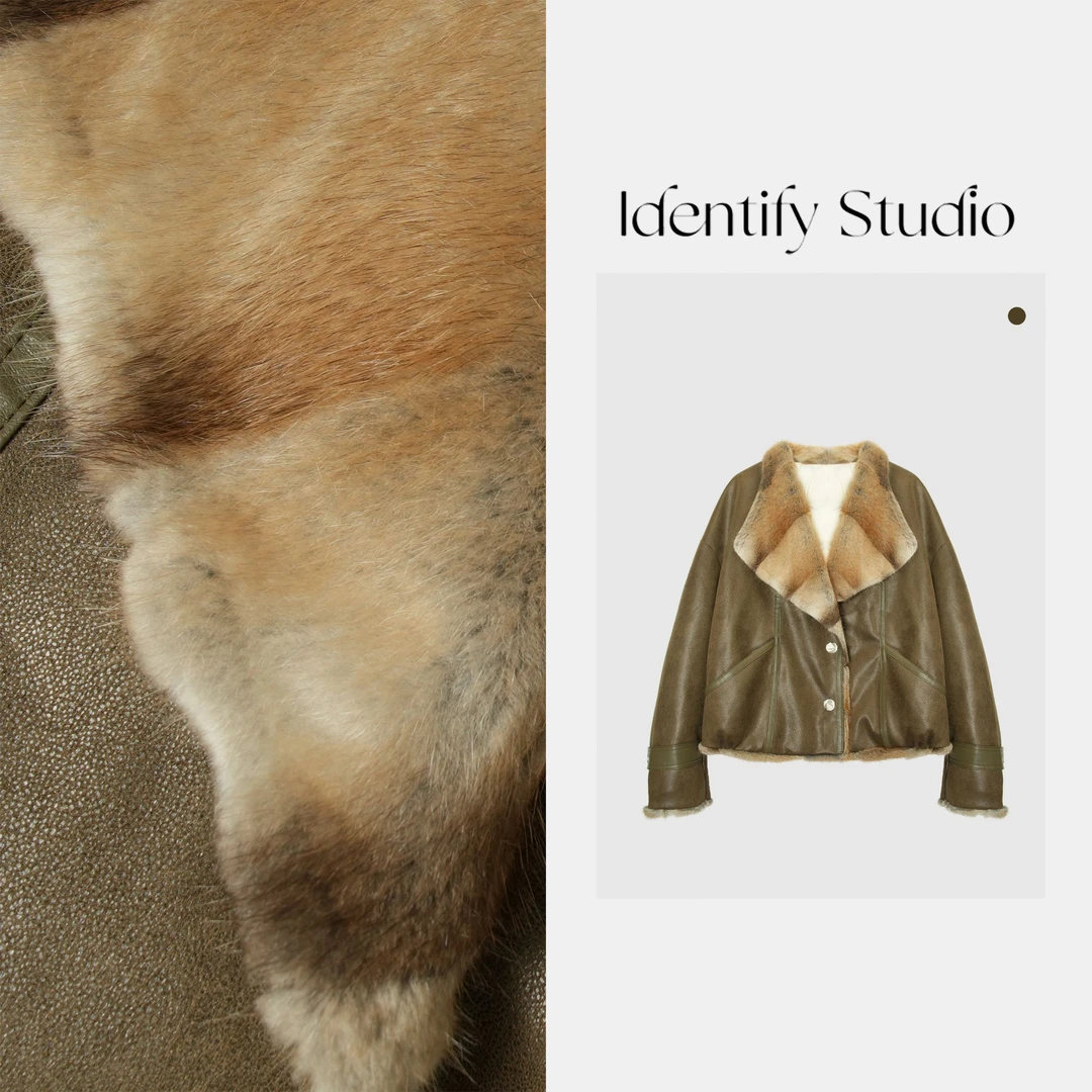 IDENTIFY冬季新款内里青根貂毛鹅绒派克服外套25AWzz1018611