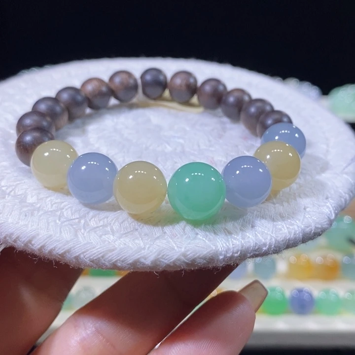 翡翠未镶嵌吊坠(不含链)翡翠浓色圆珠手串