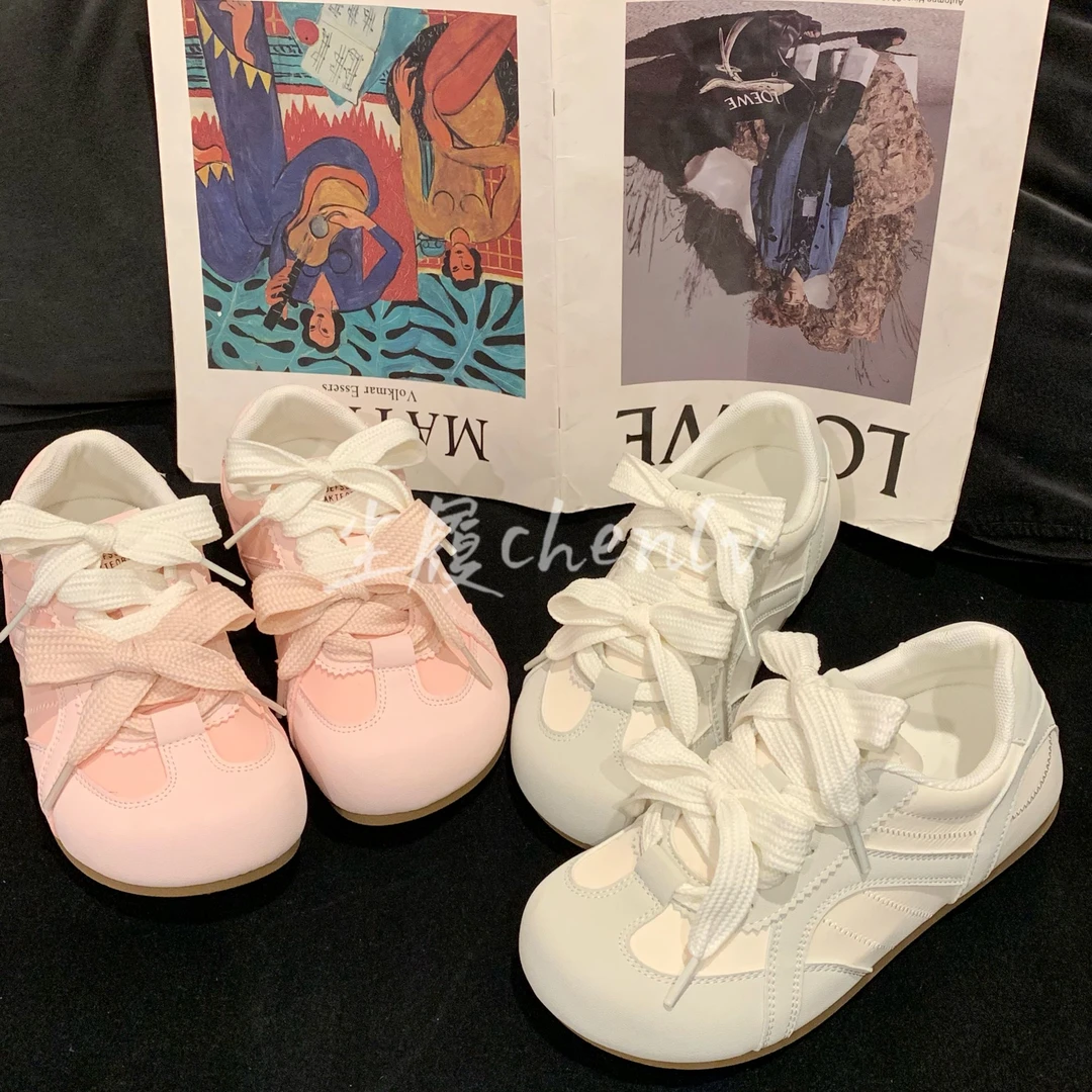 CHENLV/尘履2025春夏款皮面透气轻便休闲百搭小众学生女鞋