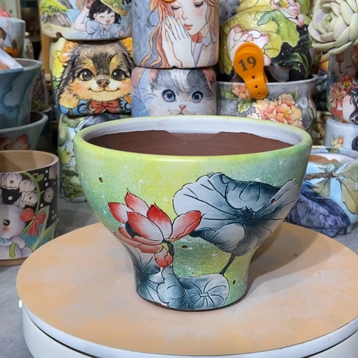 红陶景德镇艺术手绘作品