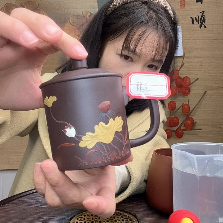 紫砂茶杯原矿紫砂杯