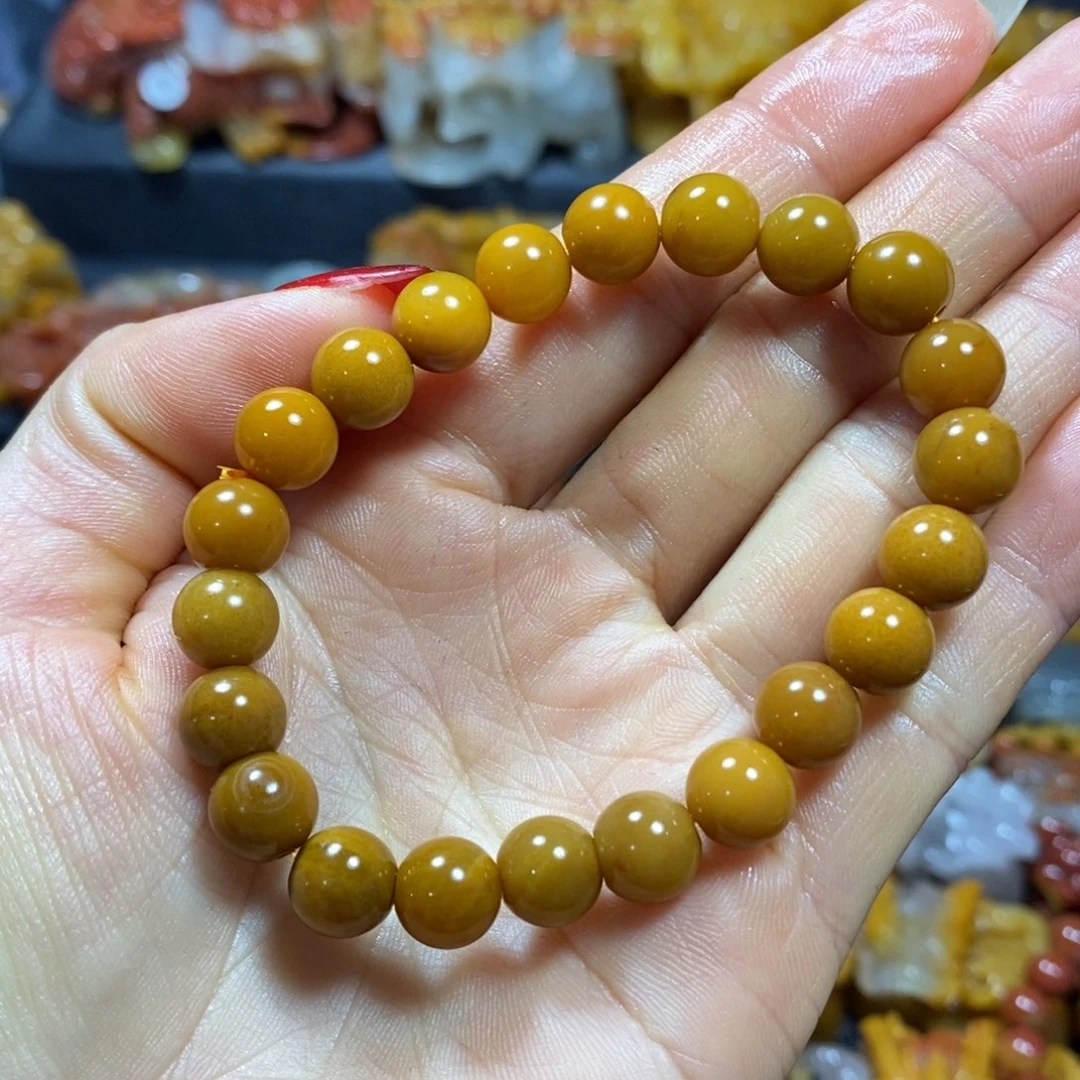 石英质玉（黄龙玉）未镶嵌颈饰