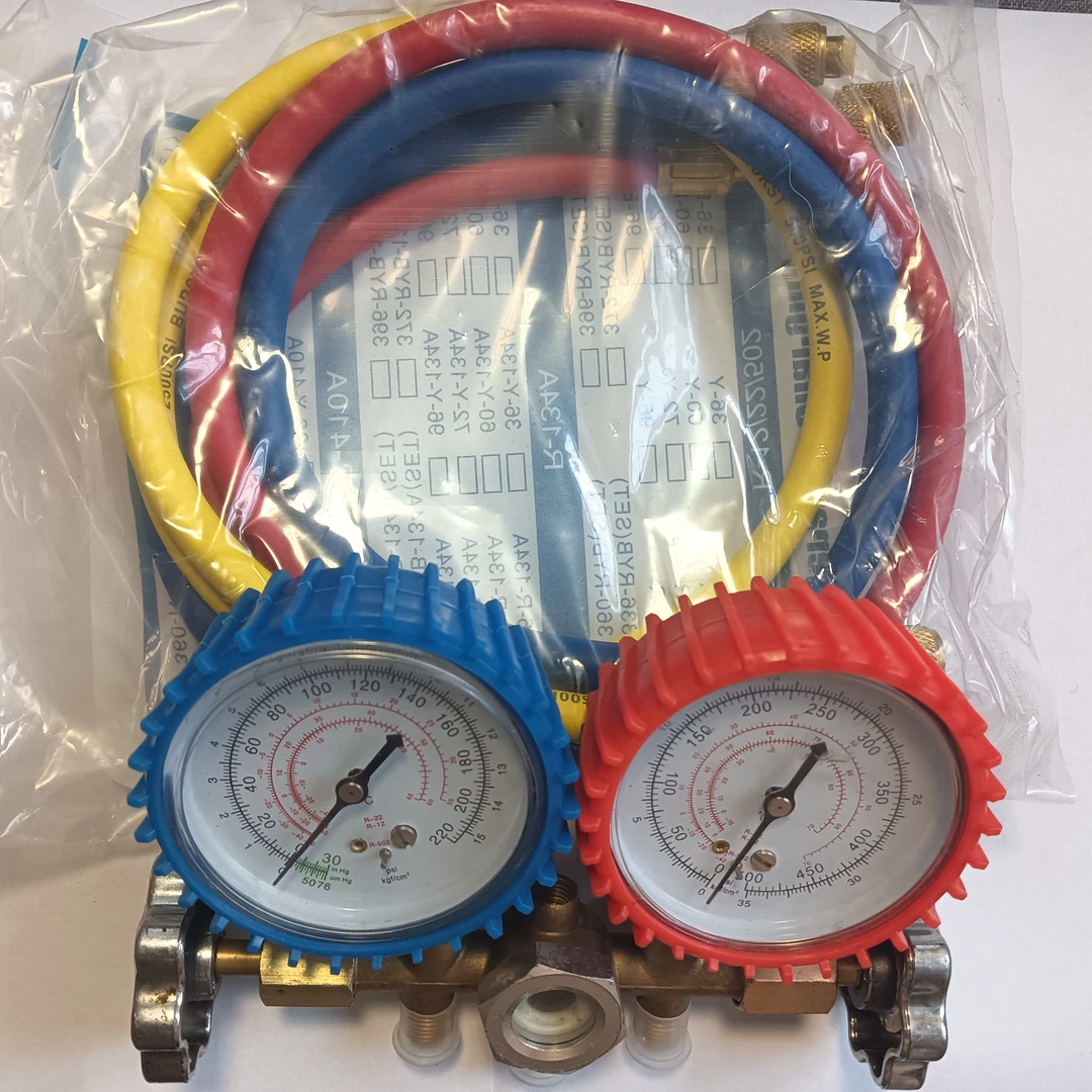 空调雪种压力表检测双表/单表R22/R134/R410空调加氟冷媒变频