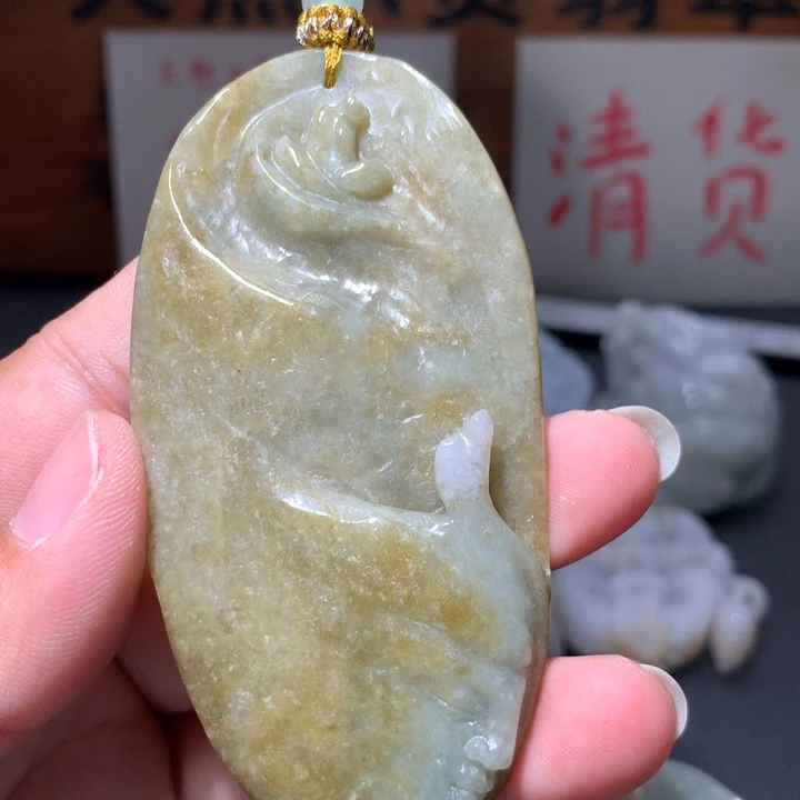 翡翠未镶嵌颈饰保真天然A货翡翠