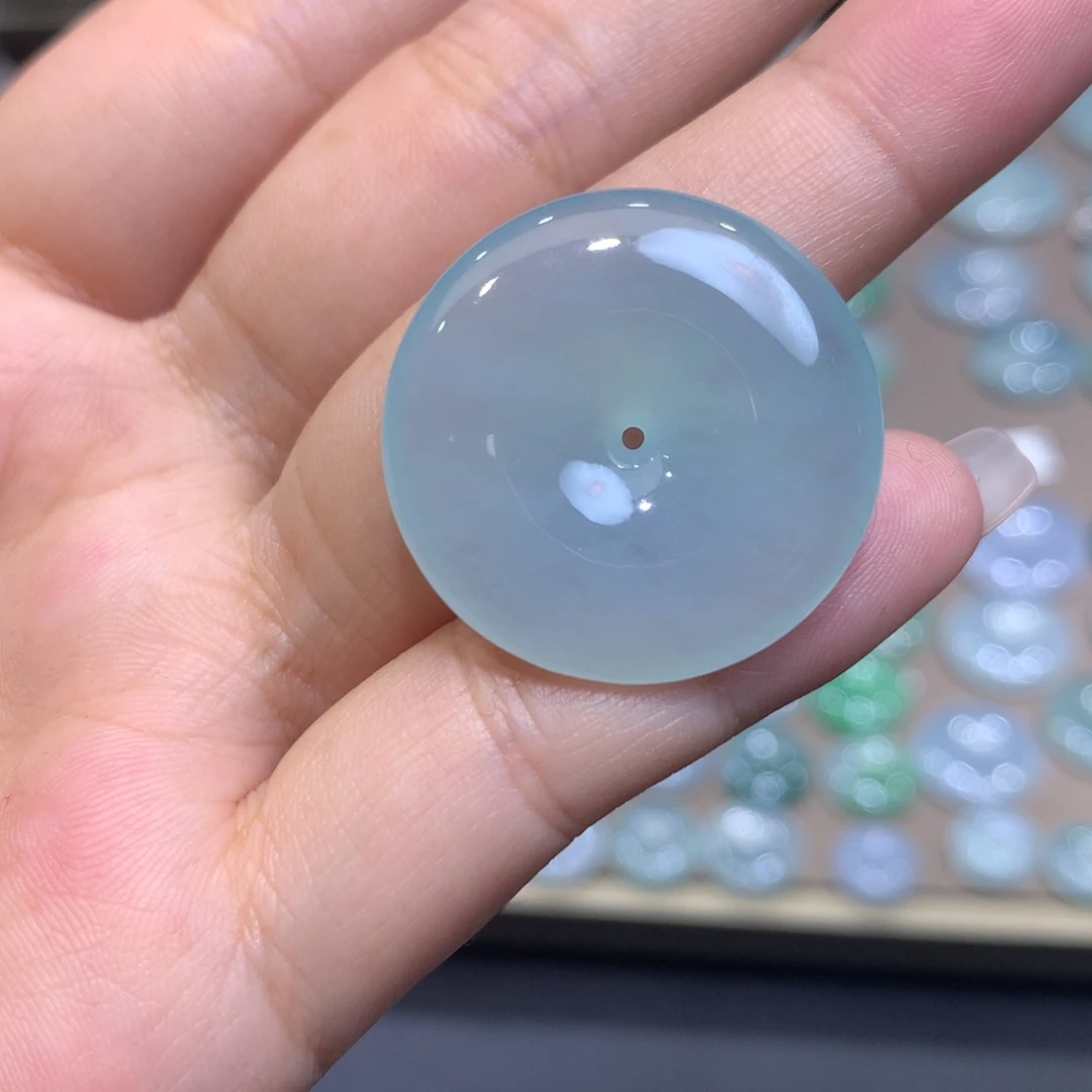 翡翠未镶嵌颈饰平安扣26.3*5.4