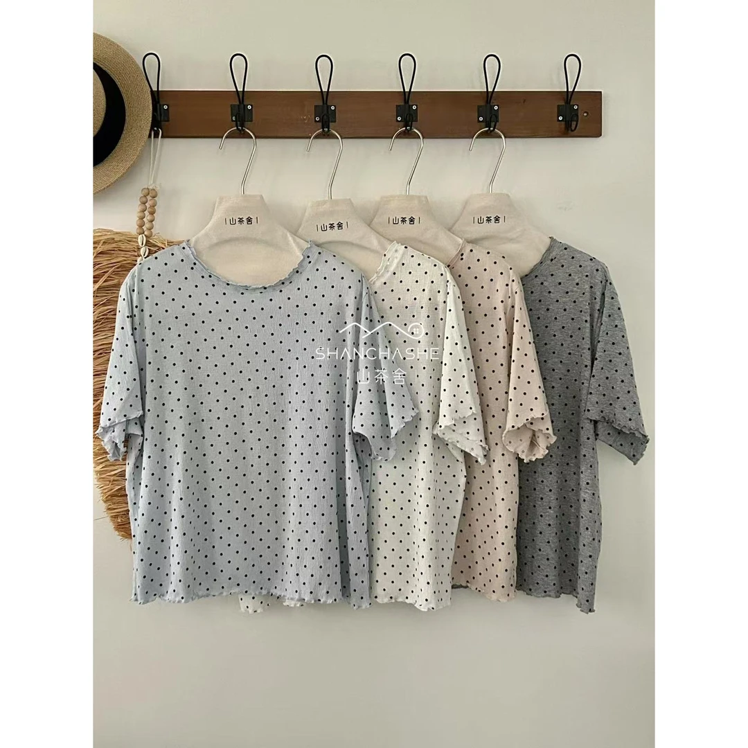 叨叨推荐款 SCS#8123#波点短袖T恤 FL