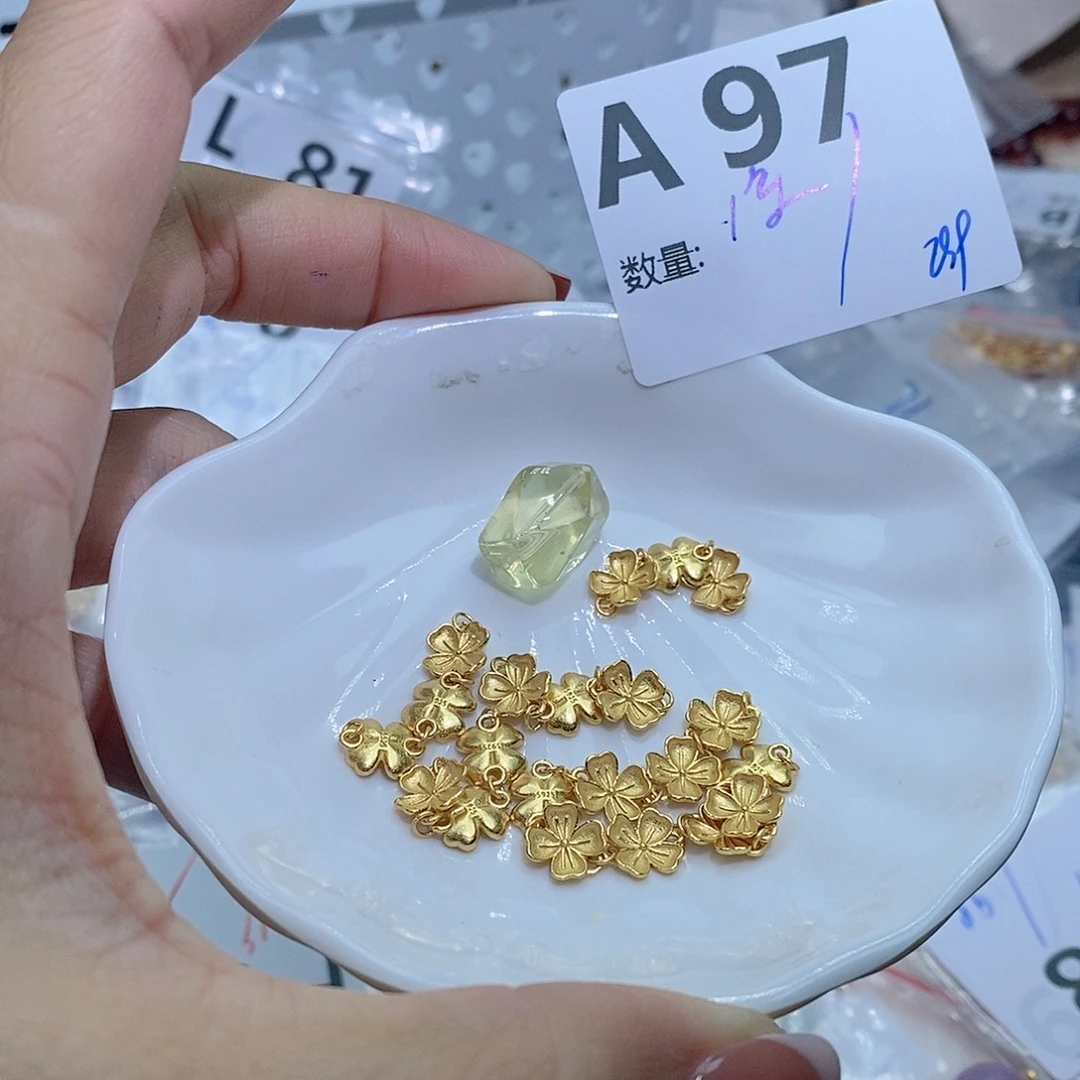 水晶珠宝半成品银S925镶嵌A97