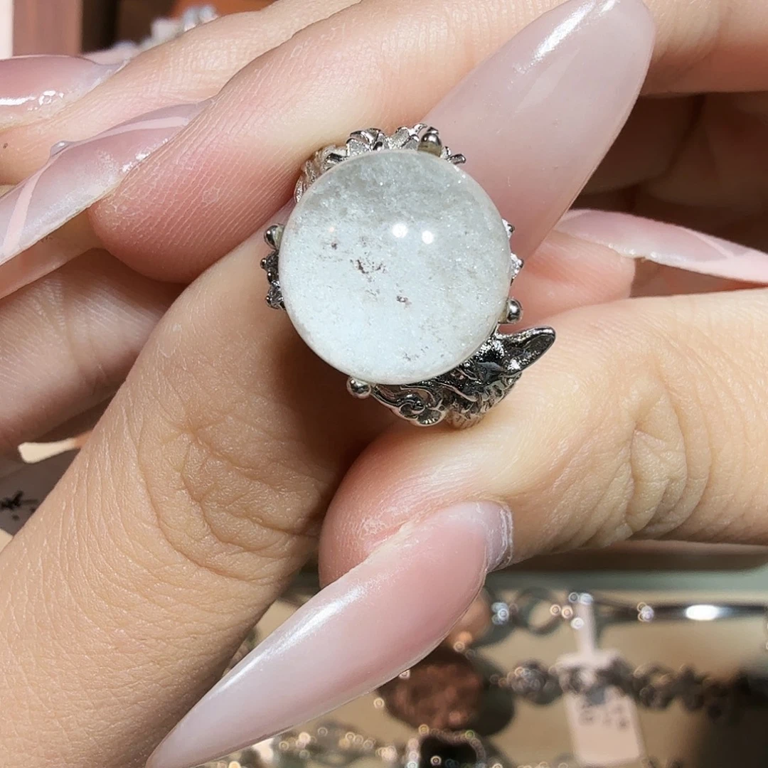 小***^银S925镶嵌戒指水晶