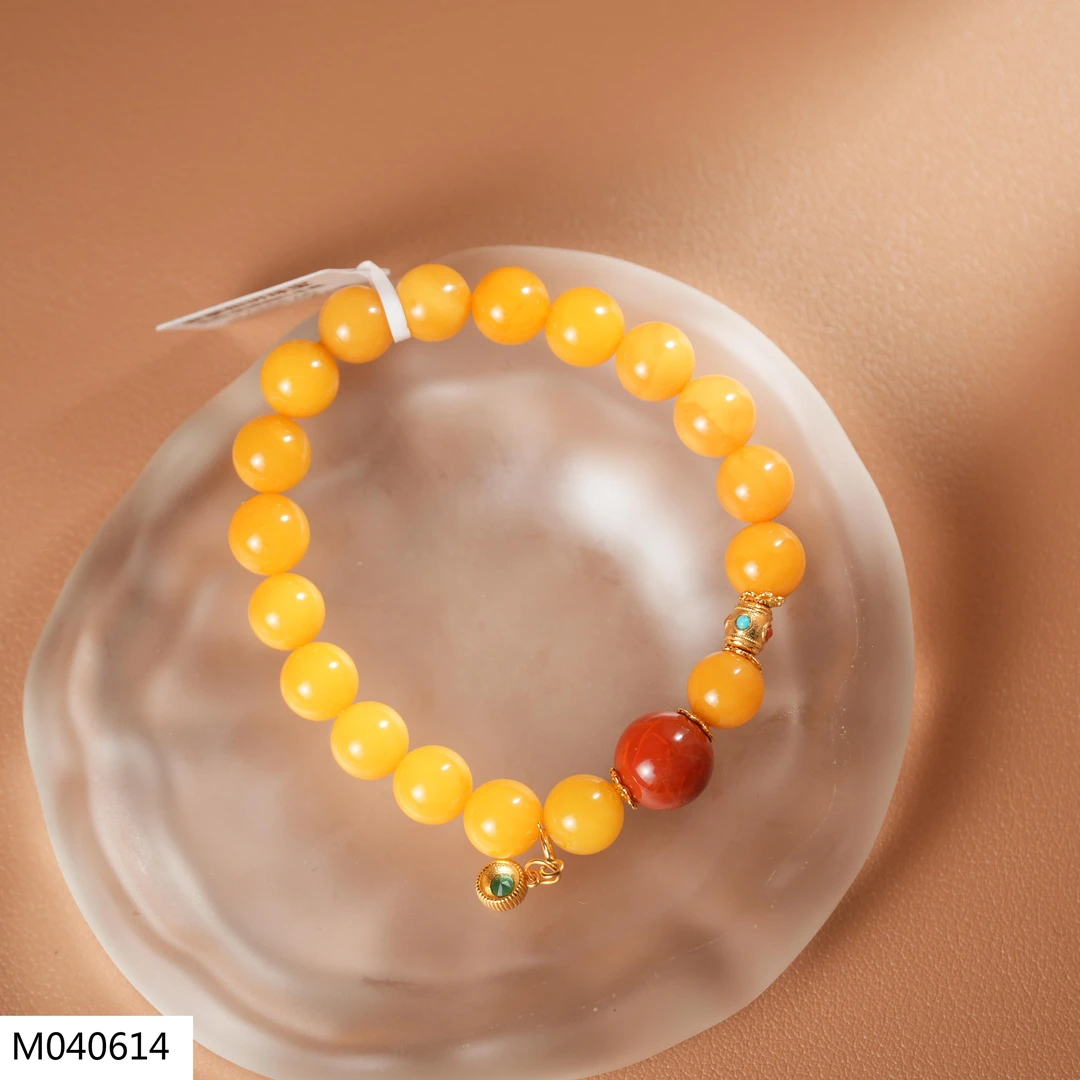 天然精品蜜蜡手串/M040614