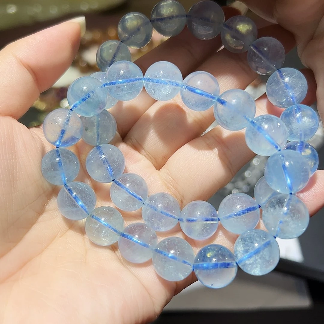 海蓝碧玺（处理）12毫米海蓝宝7号