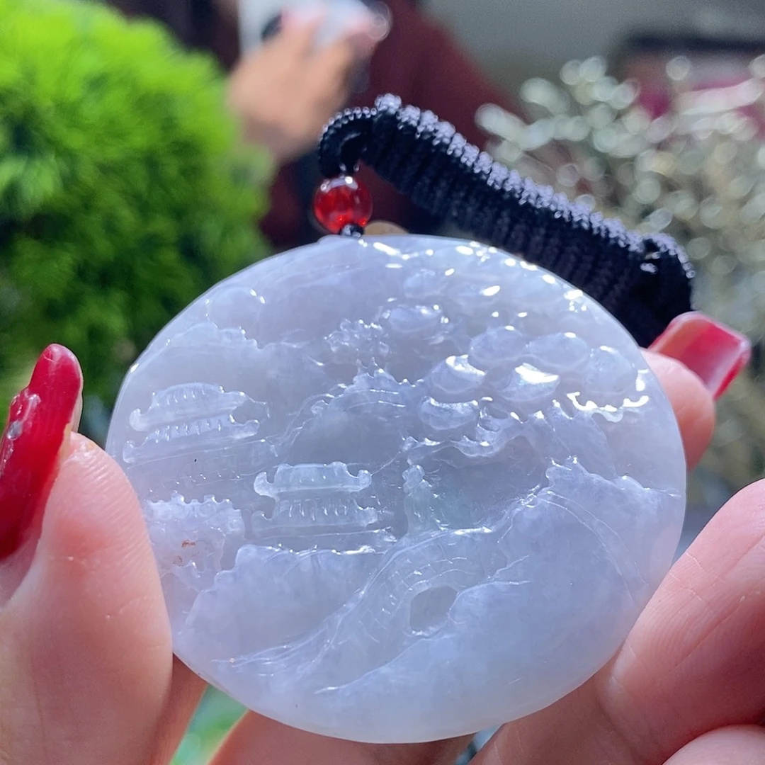 【闪购商品】翡翠颈饰未镶嵌山水
