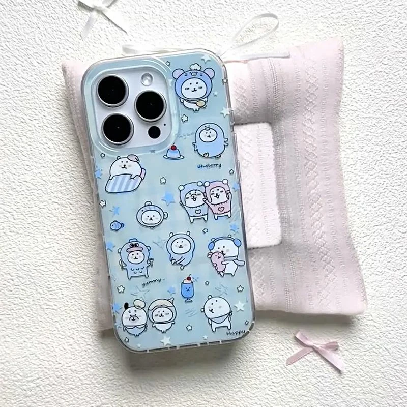 Lucky冬日自嘲熊适用iPhone16pro大孔手机壳华为小米15vivoppo套