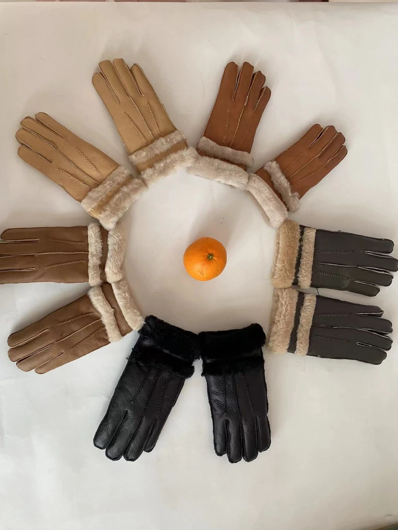 真羊皮男女士户外秋冬手套ins保暖加绒加厚时尚韩版冬季骑车防寒