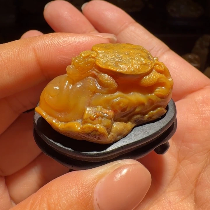 寿山石印石寿山田黄摆件23.1克