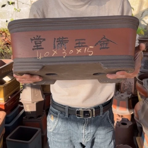 紫砂花盆特价包邮送盒子