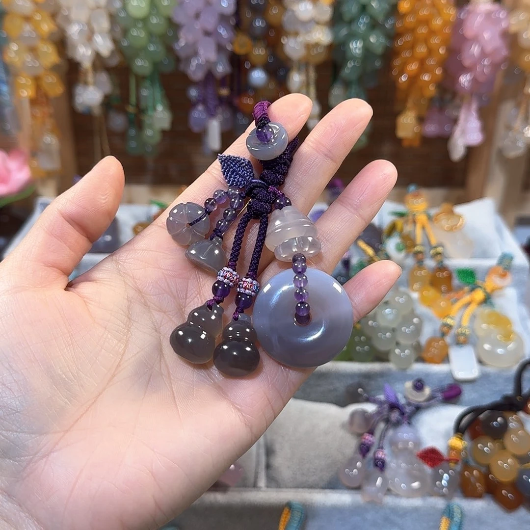 玛瑙/玉髓钥匙挂件未镶嵌