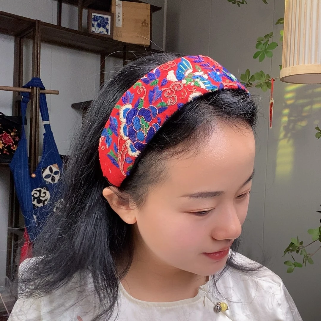 织绣老绣手工刺绣发箍