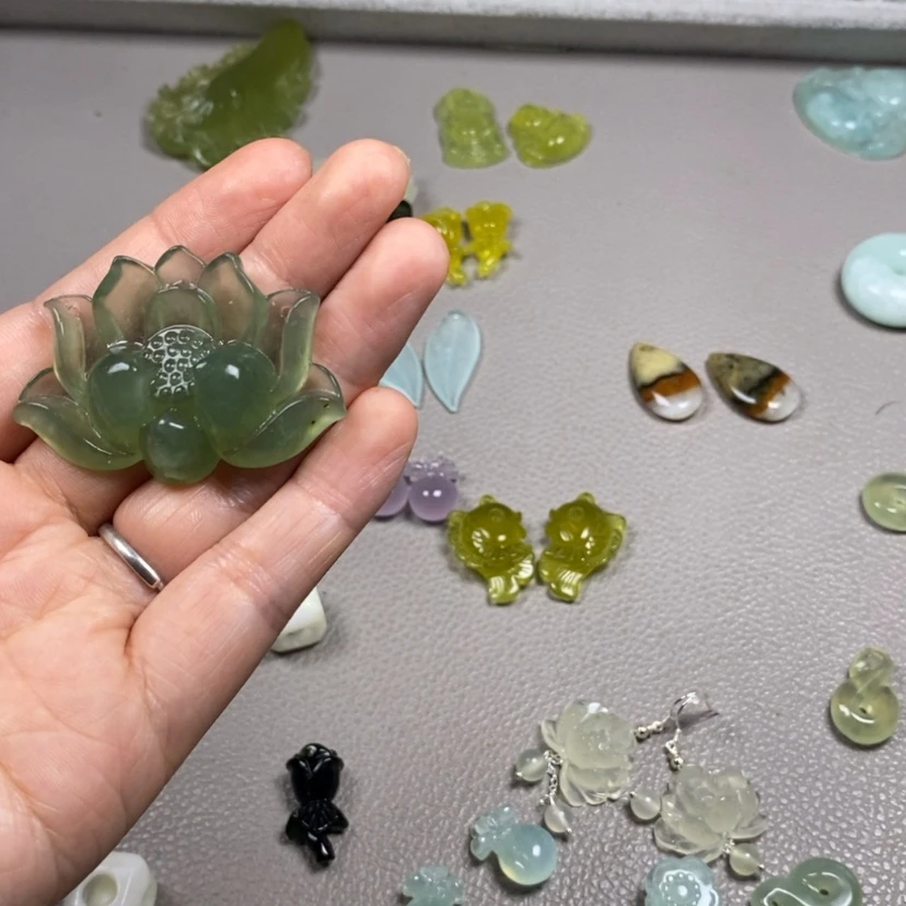 【闪购商品】未镶嵌蛇纹石玉挂件耳饰耳环项链