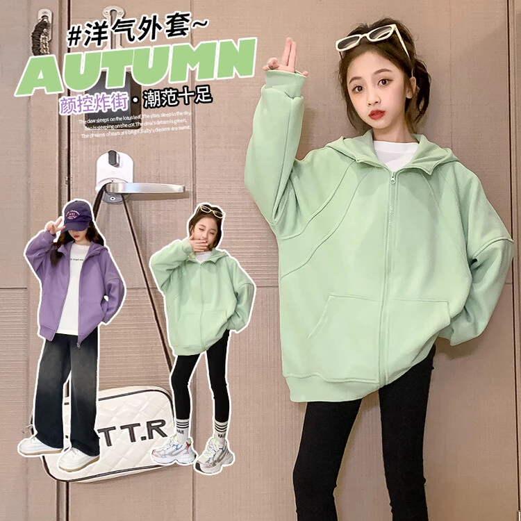 （外套）女童外套春装棒球服2025新款春款网红中大童儿童装夹克