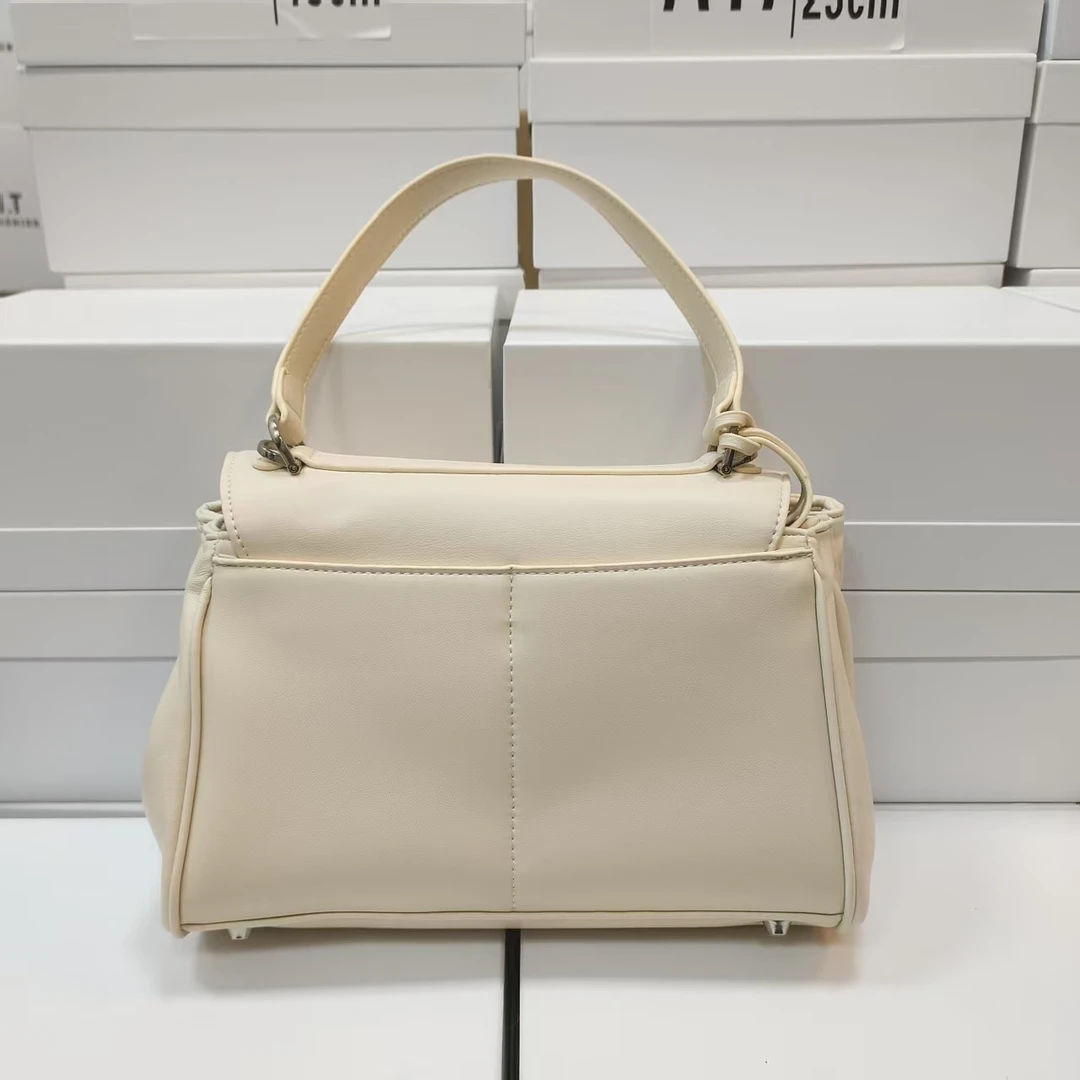 复古拉链锁扣证件位单根单肩包荔枝纹时尚潮流工装风